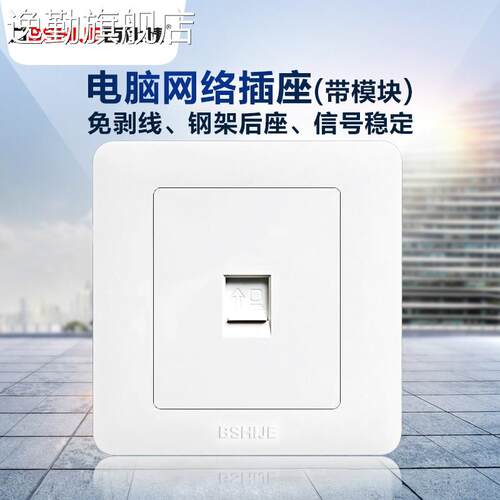 白色型五类电脑网络插座