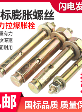 包邮国标拉爆膨胀螺丝空调护栏强力小头胀栓8厘60*80*100mmM12M14