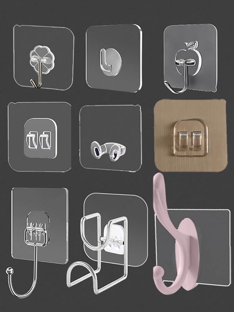 免打孔承重粘钩钉置物架