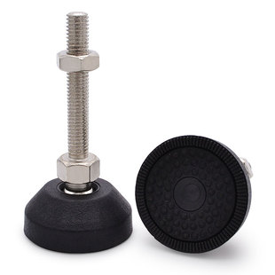 AF-40工业尼龙万向水平调整蹄脚脚杯固定支撑地脚防滑减震脚垫M8