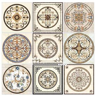 电梯瓷砖水刀拼花定制图案地砖入户庭院瓷砖过道入户拼花客厅地花