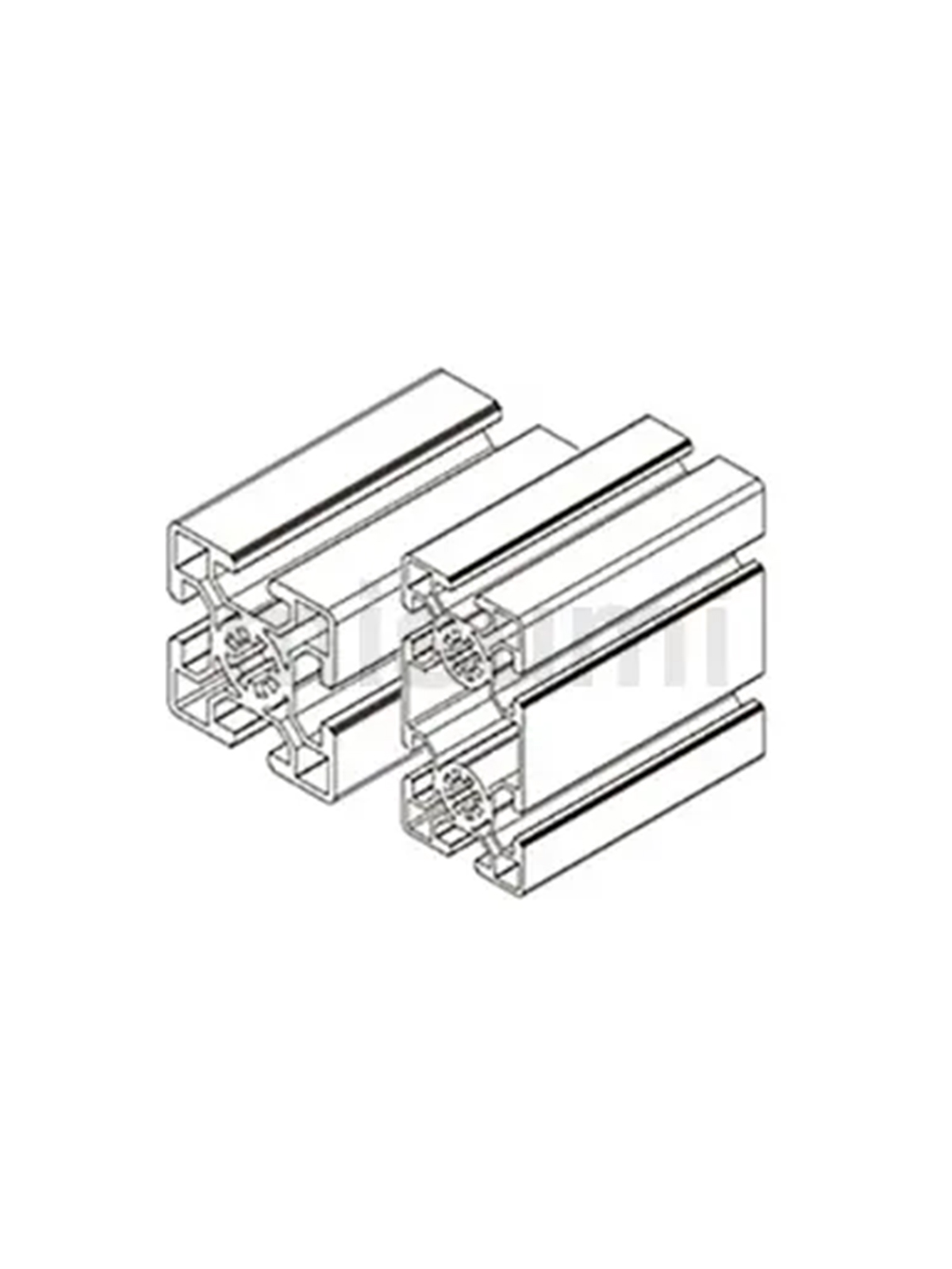 经济型 米思米 欧标50型材 槽宽8mm50100 LCF8-50100-2450 MISUMI