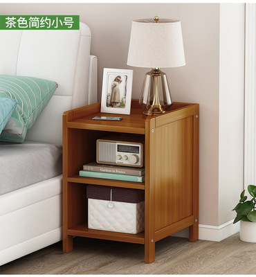 实木卧室床头柜储物简约