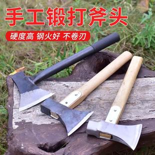 锻打猛钢斧头斧子劈柴砍树木工斧家用户外木耙砍骨刀手持爷子虎头