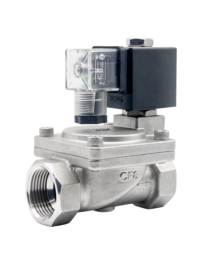 SLP-16P电磁阀220v24v不锈钢耐高压先导式水阀进水消防气阀DN1520