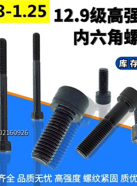12.9级内六角螺丝/合金钢内六角螺栓/内六角螺钉M8*10-250