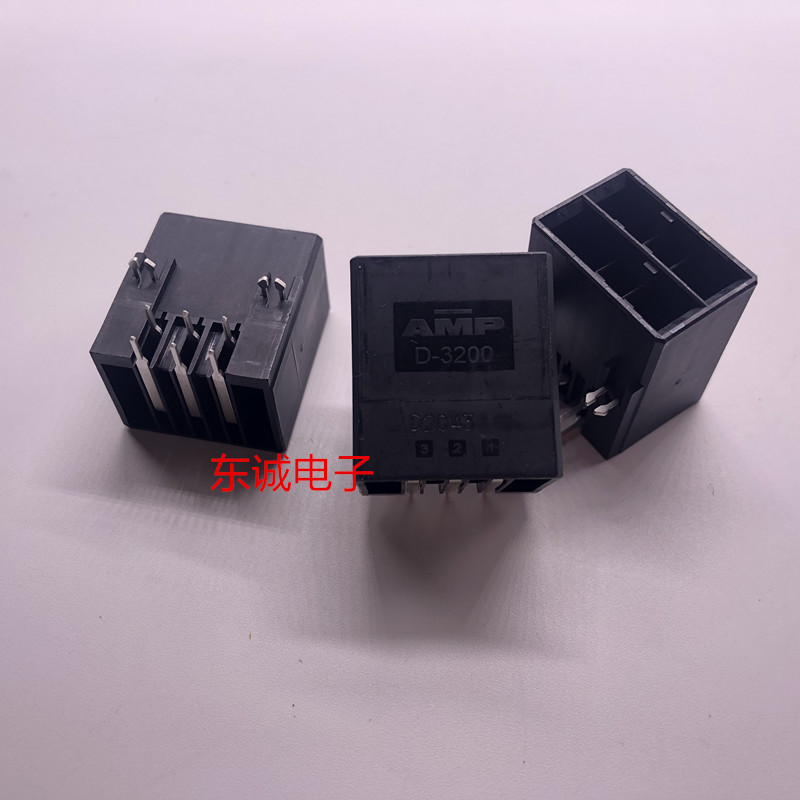 原装泰科AMP D-3200 6P弯脚插 XY卡槽 3-178139-2 连接器 现货
