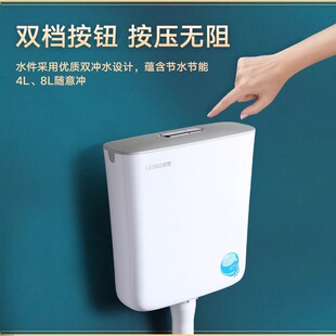 联塑水箱家用卫生间厕所冲水箱大冲力免打孔蹲厕壁挂通用节能静音