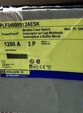 议价SQUARE PL1200 PLF34000S12AESK 3P 1200A