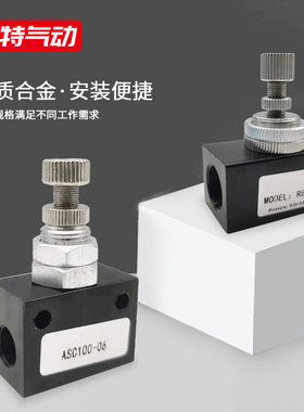 RE-01/02/03/04ASC100-06/200-08/300-10调速单向节流阀亚德客型