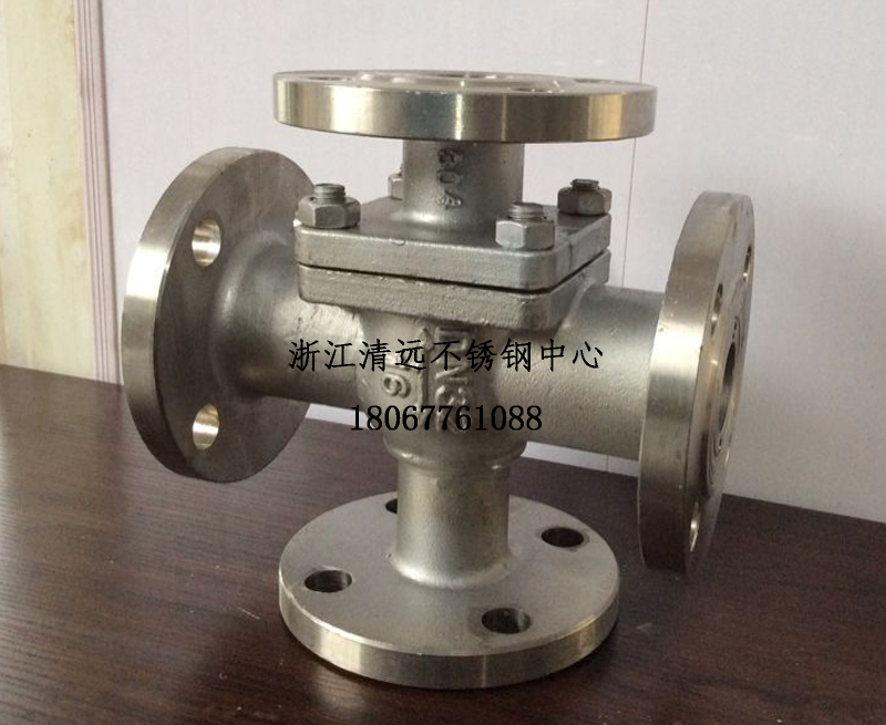 不锈钢法兰四通球阀全尺
