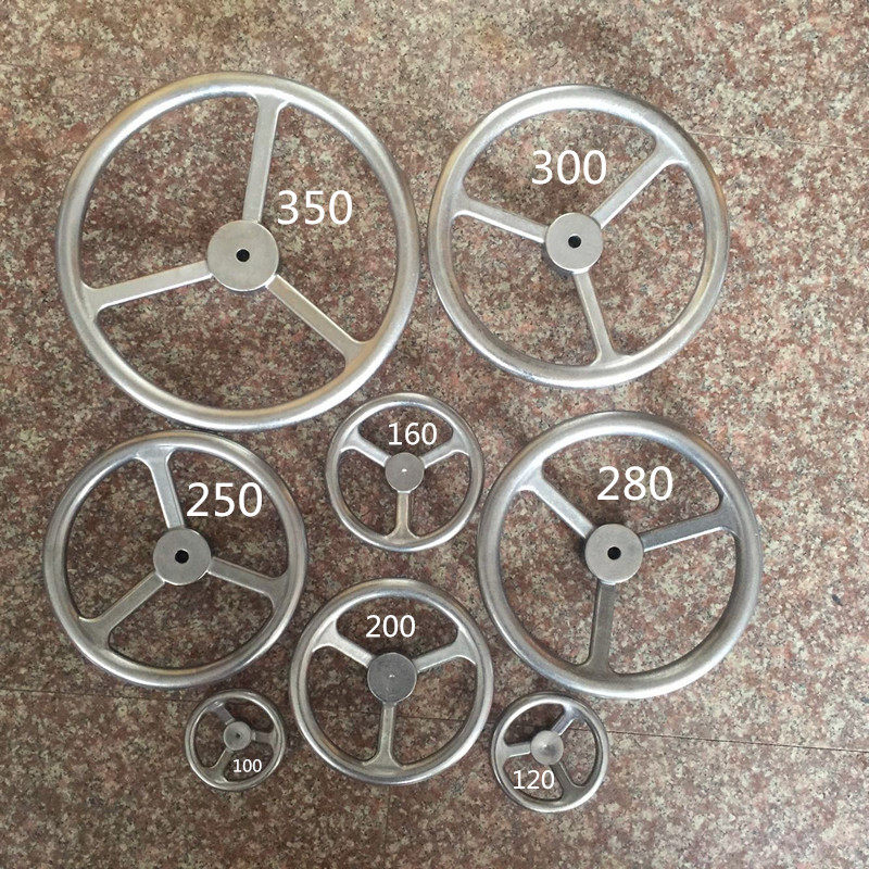 304/316不锈钢实心重型手轮/手轮带手柄/内圆孔/内方孔/机械阀门