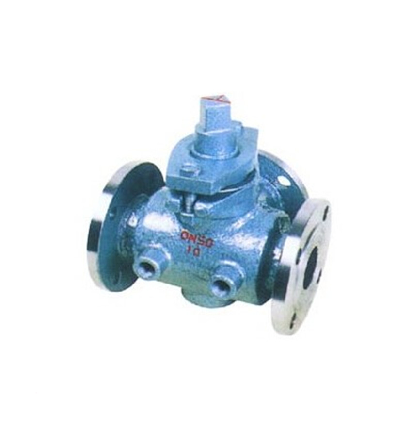 铸钢保温三通法兰旋塞阀