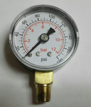 双刻度显示压力表塑料外