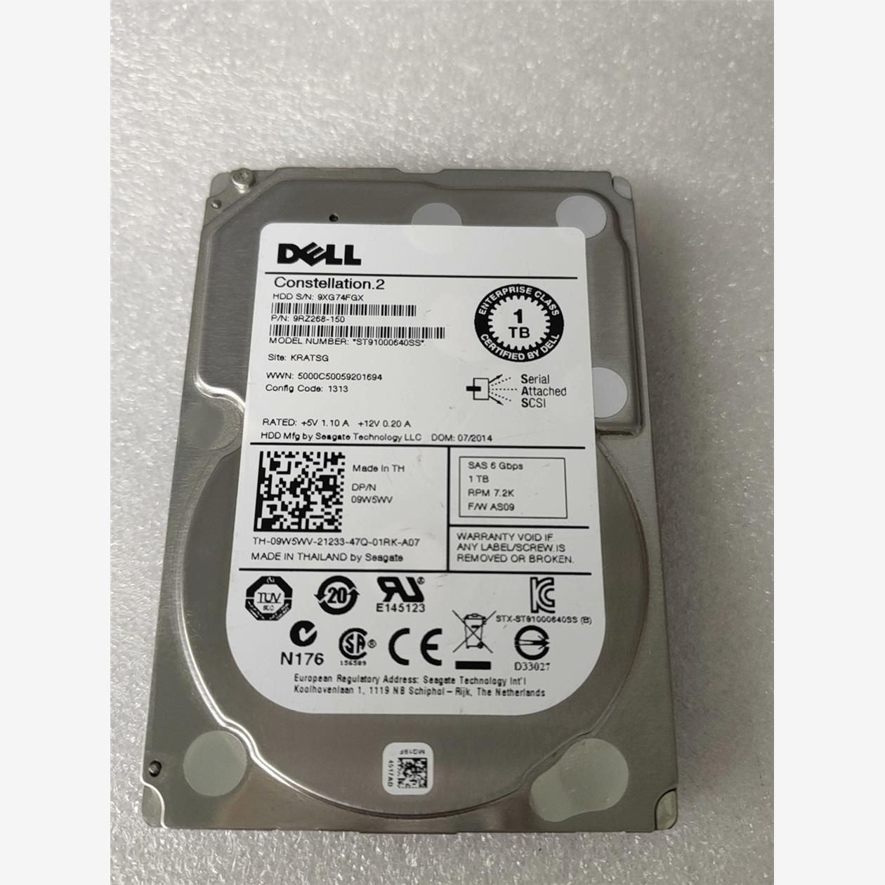 DELL戴尔原装拆机 ST91000640SS 09W5WV-议价商品