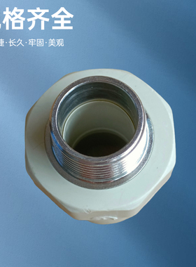 ppr外丝直接铜PPR外牙直通外牙接头4分6分1寸2寸灰色热熔管件管材