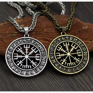 Men's compass pendant necklace jewelry 男指南针吊坠项链饰品