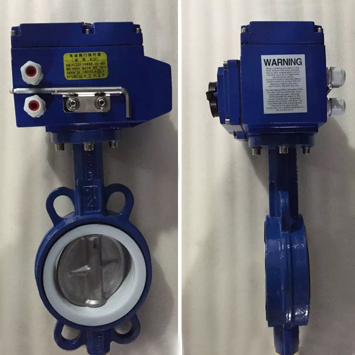 开关型电动对夹式衬四氟