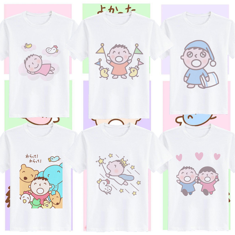 可爱男孩Minna No Tabo大口仔 大宝日系卡通短袖t恤衫学生上衣服