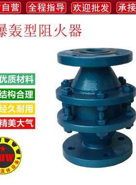 FWL-I阻爆轰型管道阻火器不锈钢 铸钢材质天然气波纹型防止回火阀
