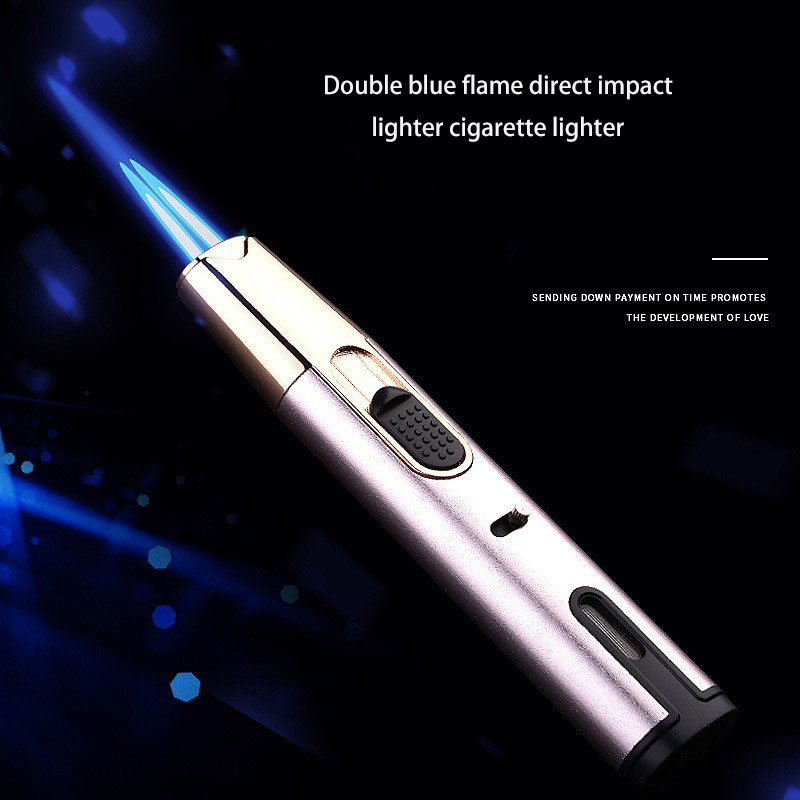 Double blue flame direct impact lighter cigarette lighter