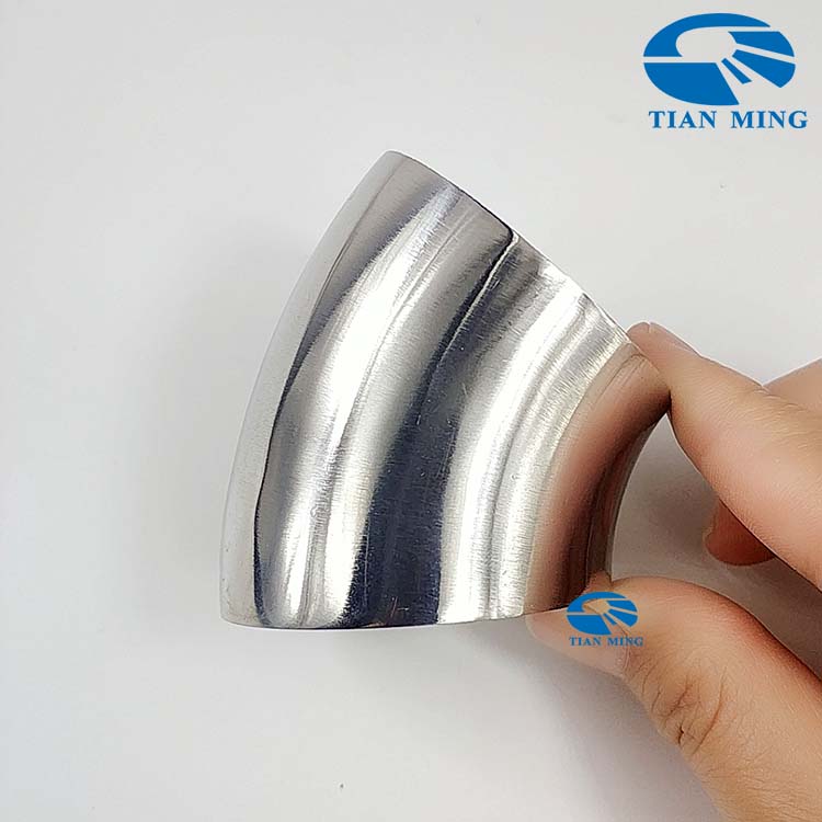 卫生级度焊接弯头对管抛