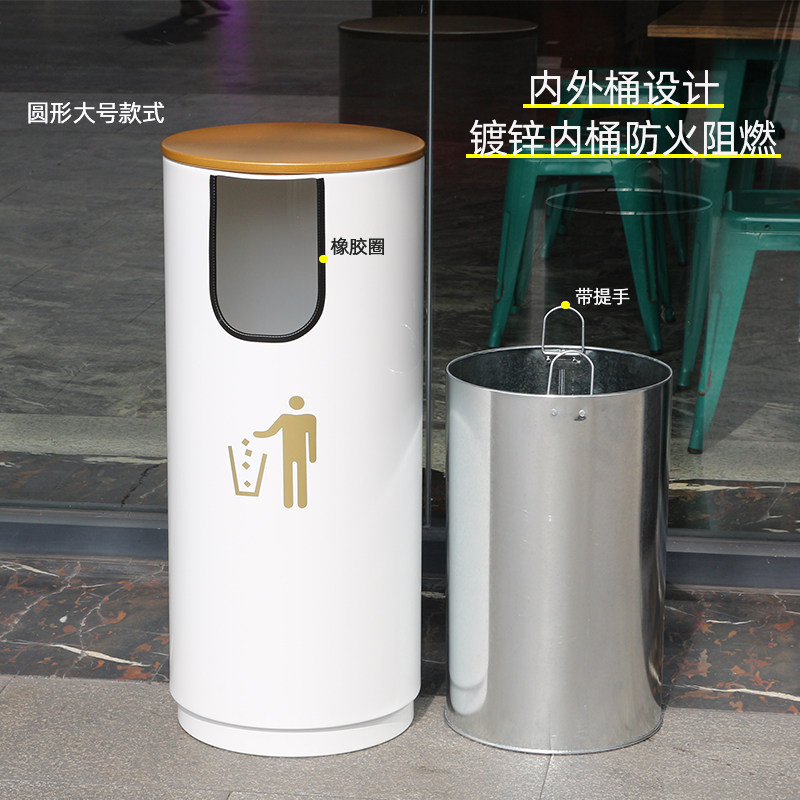酒店大厅商用分类垃圾箱 室外别墅庭院走廊创意大容量户外垃圾桶