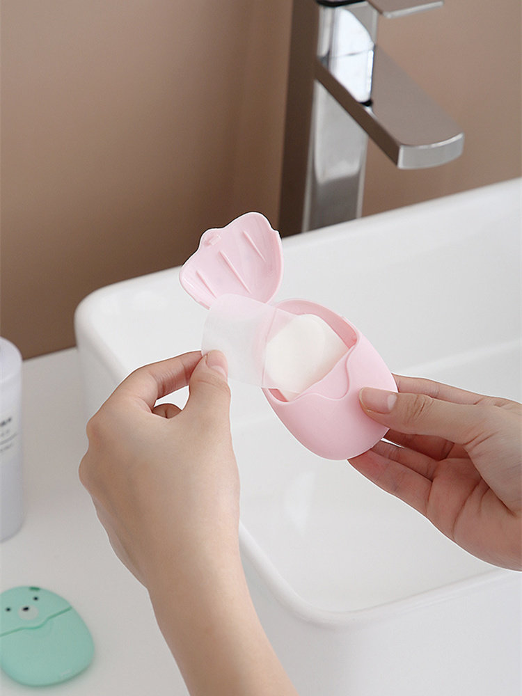 150片香皂片旅行便携式一次性洗手肥皂片户外卫生消毒香皂纸3盒装