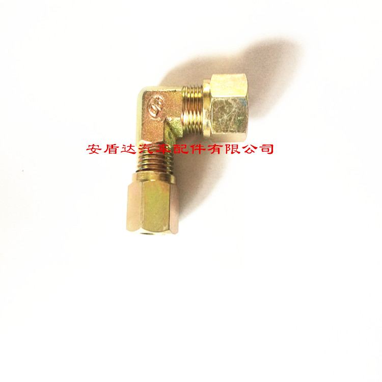 高压油管接头双卡套弯头铜管接头船用卡套管接头φ6/8/10/12MM