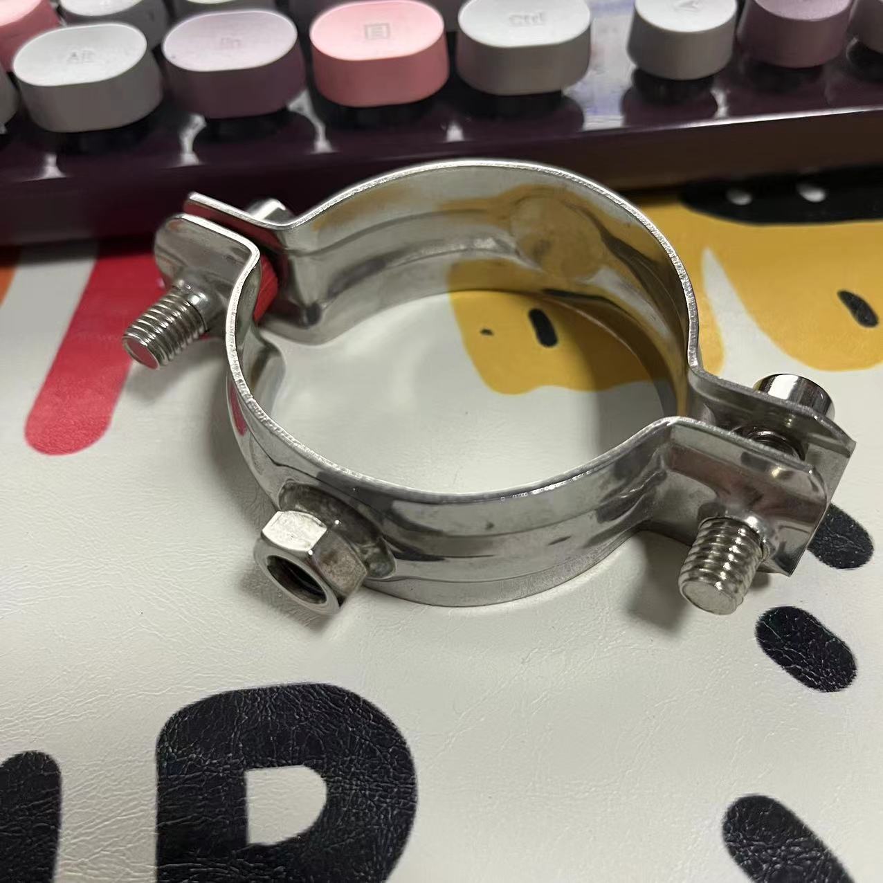 不锈钢抱箍加厚接地卡管