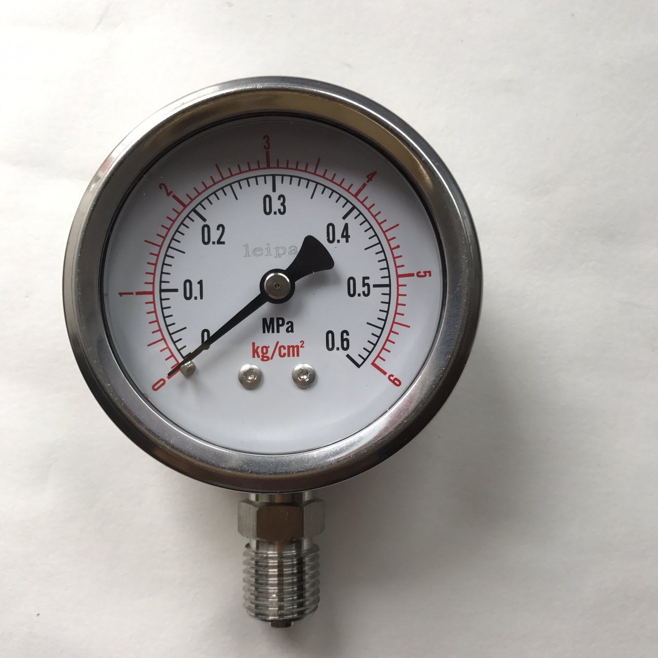 不锈钢压力表全直径螺纹