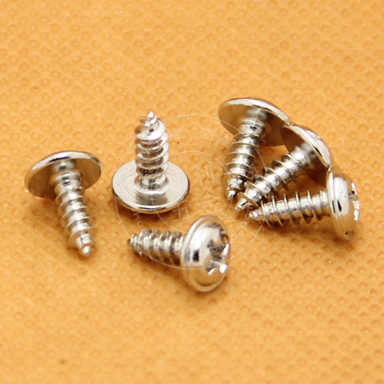 镀镍十字圆头带垫自攻螺