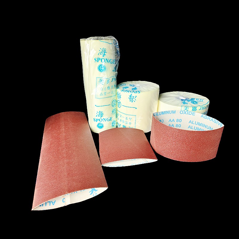 海绵轮海绵棒打磨砂布套海绵滚筒直径75MM100MM108MM砂布圈海棉