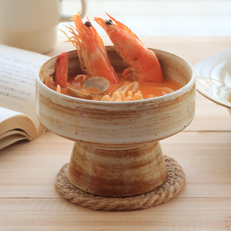 岩井成器日式复古高脚碗