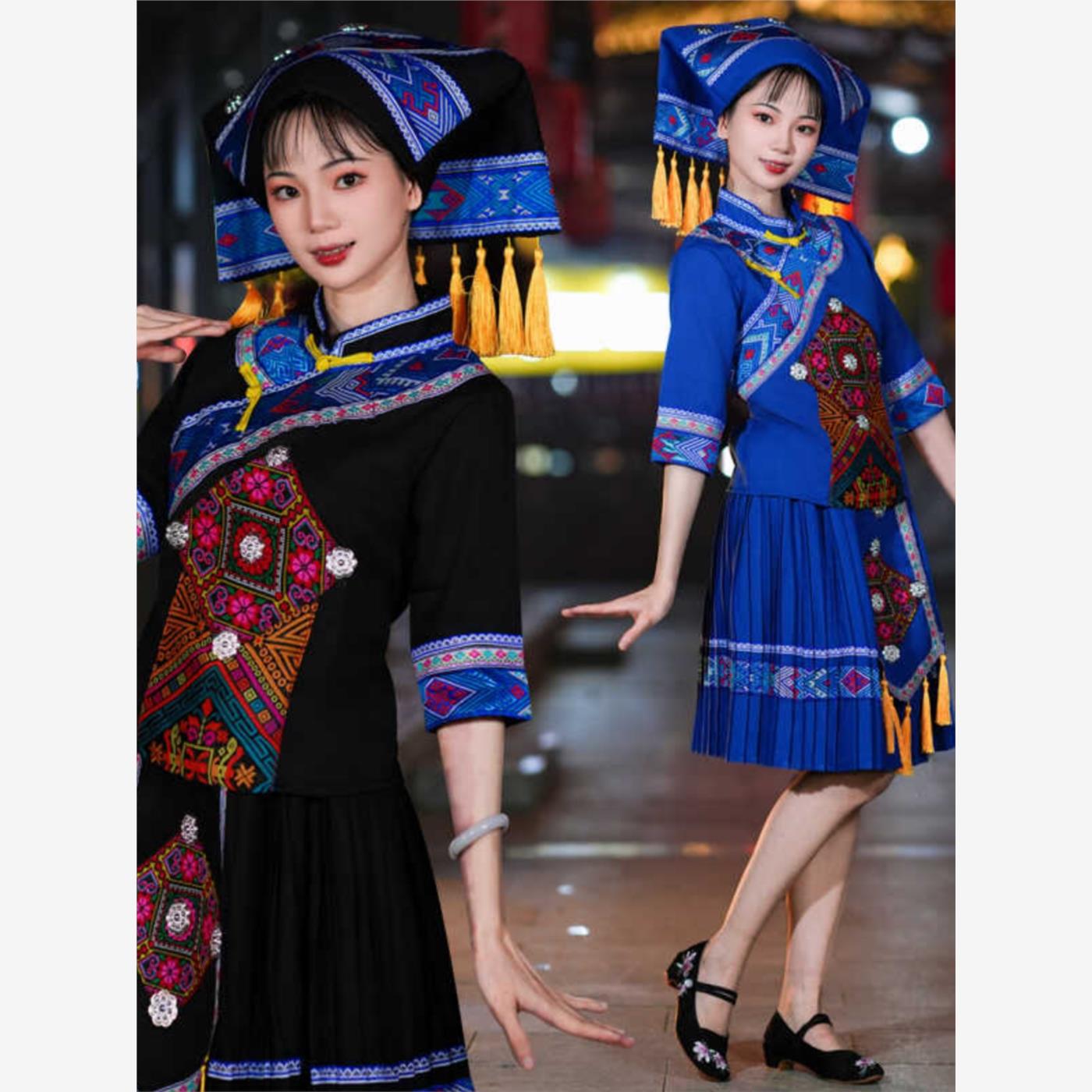 壮族服装男女民广西舞台