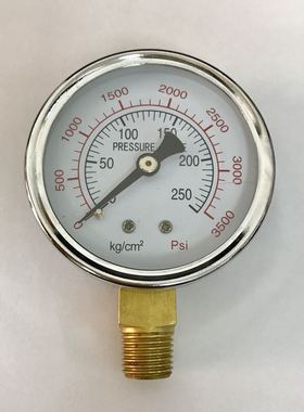 pressuregauge 0-250kg/cm2 3500psi 直径60mm 螺纹ZG1/4 Y-60i