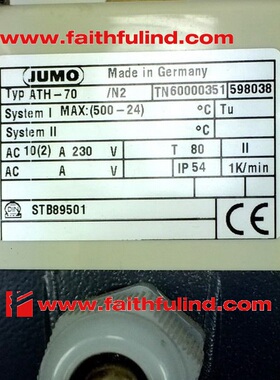 议价Jumo 60000351 久茂温度传器 ATH-70 N2 603021/070 500度