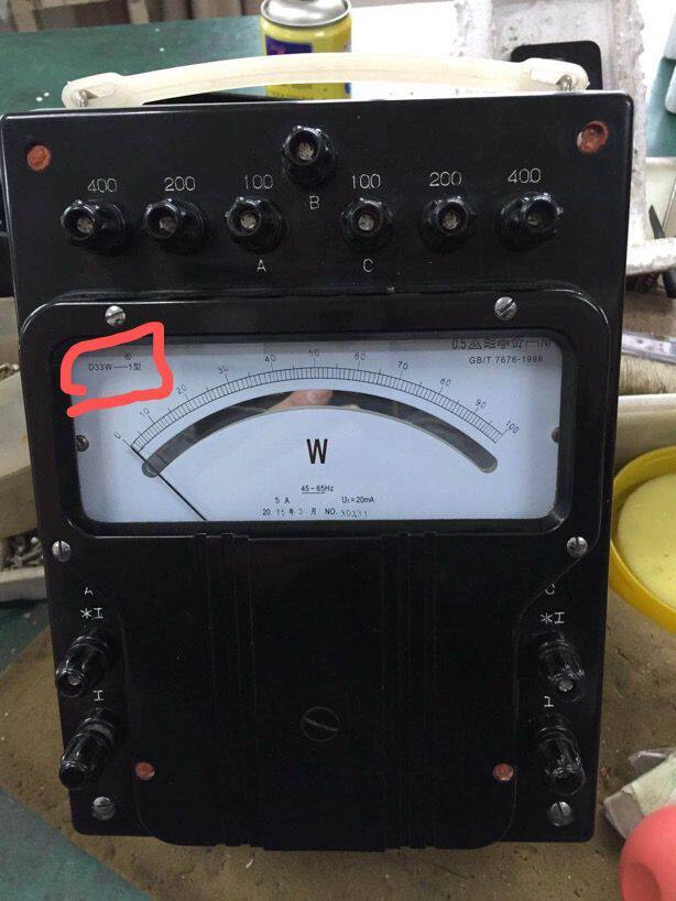 D33-W三相瓦特表 功率表 0.5级交直流电表 指针式标准电表5A 500V