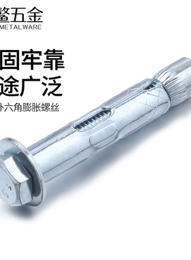 镀锌外六角内置式膨胀螺丝锥母减速带地锁膨胀螺栓&Phi;6&Phi;8&P