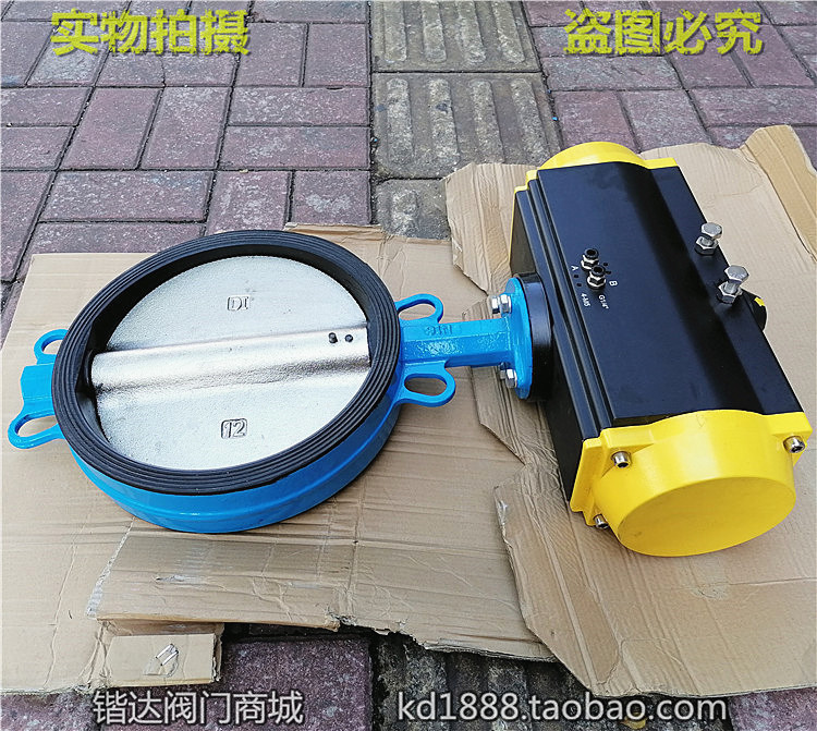 气动对夹蝶阀球墨铸铁门