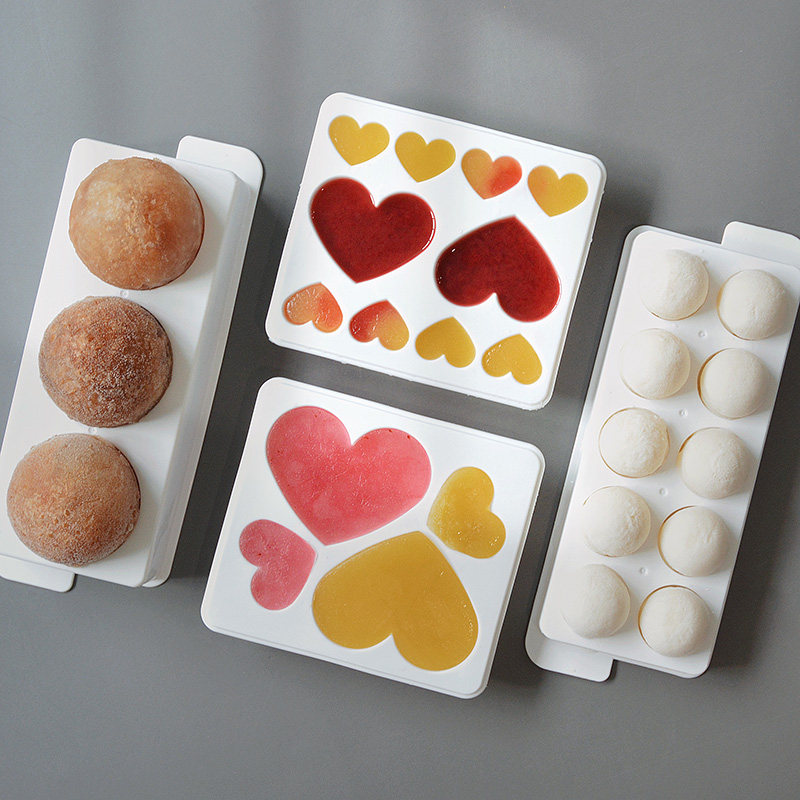 日本进口 大圆球爱心钻石形状冰球冰块速冻威士忌制冰模具冻冰格