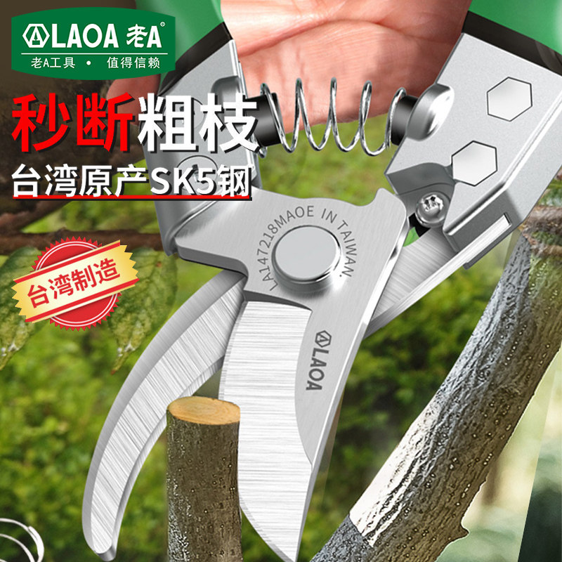 老进口园艺剪插花修枝树