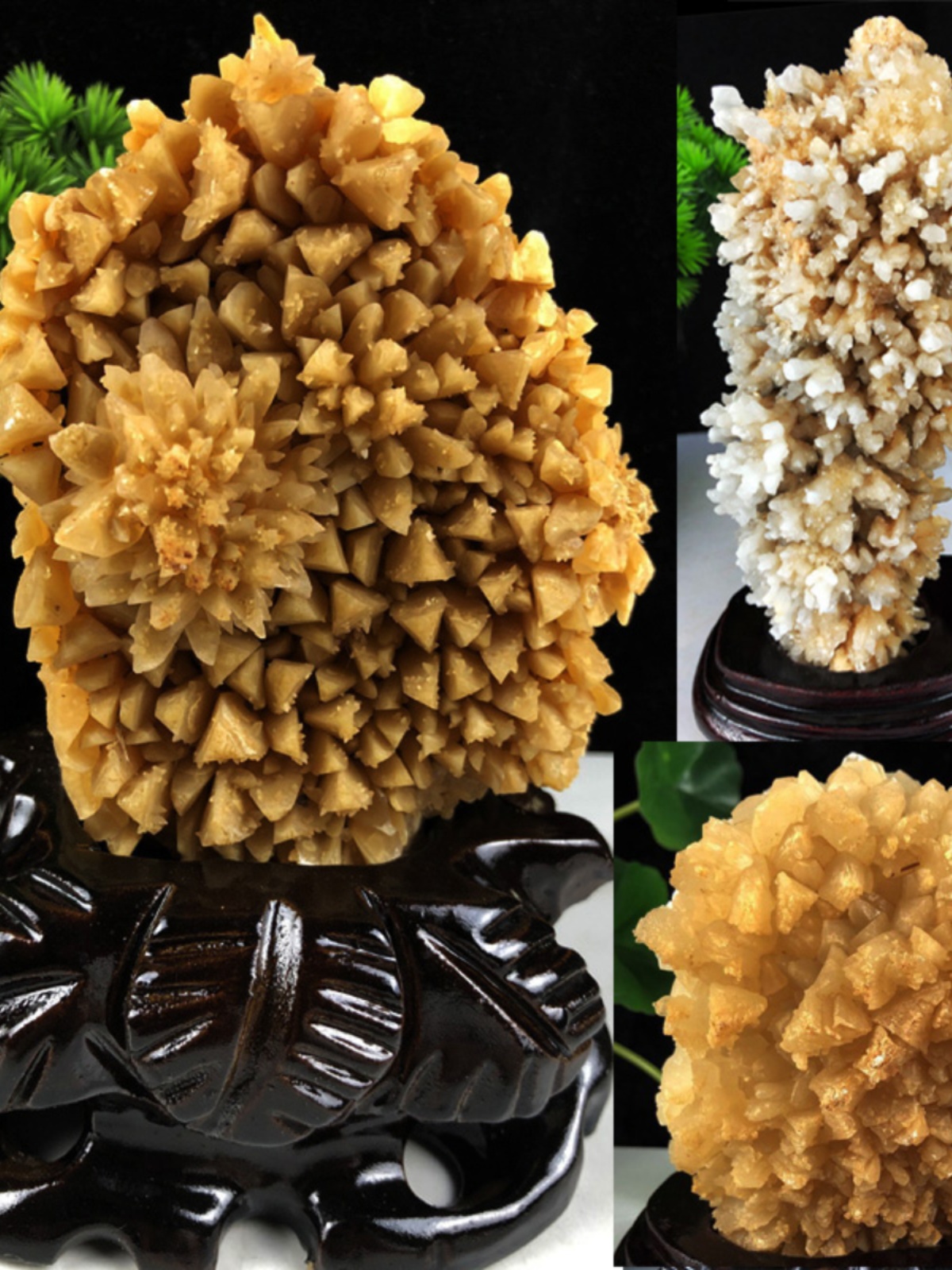 天然水晶方解石褐铁矿奇石天然水晶石头生日礼物客厅创意摆件