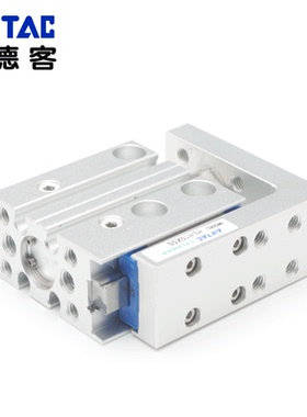 亚德客精密滑轨侧导轨滑台气缸HLH6/10/16/20*5X10X15X20X25X30S