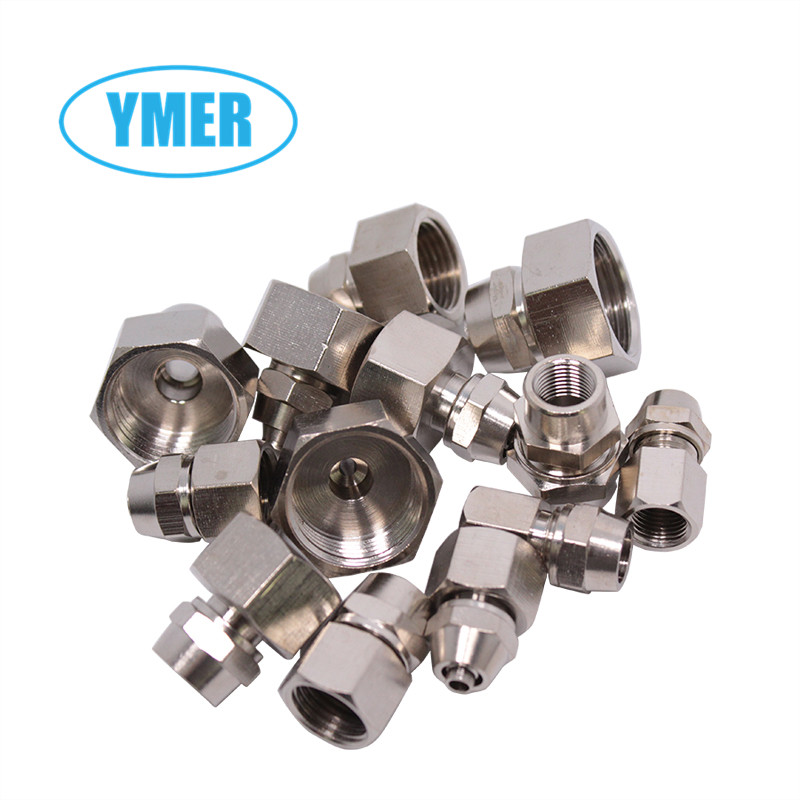 铜镀镍内丝直通快拧接头