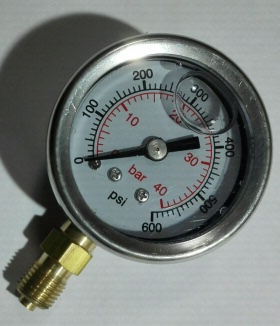 双刻度 耐震充油防振压力表 yn-40 0-40bar 0-600psi Φ42-47mm