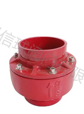 快装止回阀H81X沟槽球磨铸铁卡箍DN65/100/150/200沟槽消声止回阀