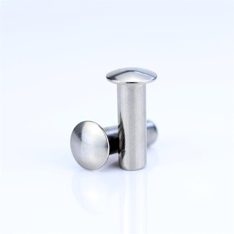 不锈钢半圆头实心铆钉敲