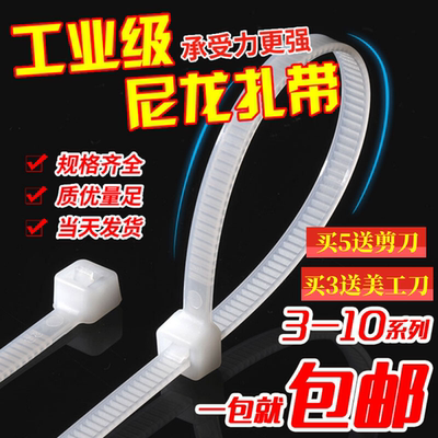 自锁式尼龙扎带白色塑料