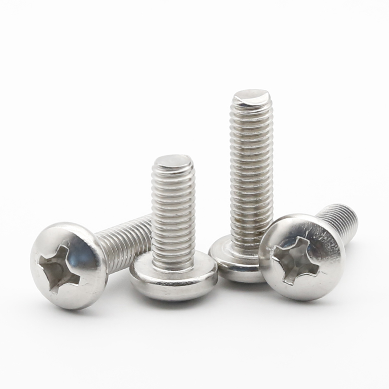 304不锈钢GB818盘头圆头十字螺丝M1M1.2M1.4M1.6*2x2.5x3x3.5/4-5